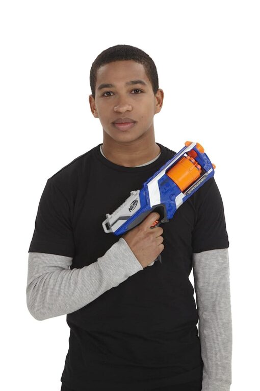 Nerf N Strike Elite Strongarm Toy Blaster with Rotating Barrel, Slam Fire and 6 Official Elite Darts, Toys for Kids and Adults, Boys and Girls, Outdoor Toys - Image 6