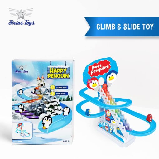 Sirius Toys Happy Penguin Track Toy Set with 3 Small Penguins for Kids - Slide Toy with Lights and Music, Multicolor, 3+Years - Image 5