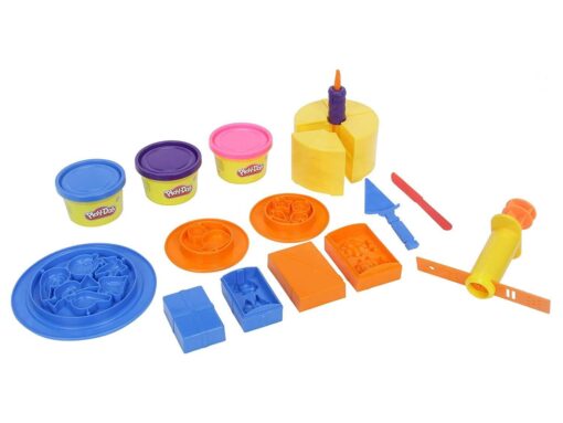 Play-Doh Birthday Fun Playset for Kids 3 Years and Up with 3 Non-Toxic Colors - Image 3