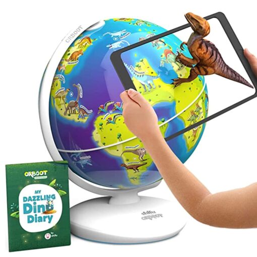 PlayShifu Orboot Dinos - 50 Dinosaurs, 500 Facts, Prehistoric Globe, Educational Toy for Kids, Orboot Dinos (Globe + App)