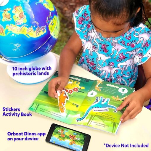 PlayShifu Orboot Dinos - 50 Dinosaurs, 500 Facts, Prehistoric Globe, Educational Toy for Kids, Orboot Dinos (Globe + App) - Image 4
