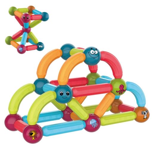 Magplay Roundels Magnetic Toys for Kids - Balls and Stick Constructing Set of 64 Pcs. and Educational Game for Kids - Age 3+ Yrs - Image 2