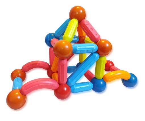 Magplay Roundels Magnetic Toys for Kids - Balls and Stick Constructing Set of 64 Pcs. and Educational Game for Kids - Age 3+ Yrs - Image 4