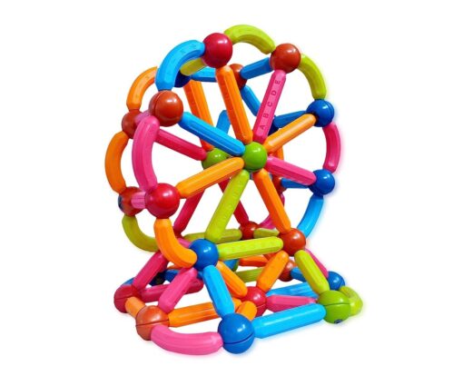 Magplay Roundels Magnetic Toys for Kids - Balls and Stick Constructing Set of 64 Pcs. and Educational Game for Kids - Age 3+ Yrs - Image 5