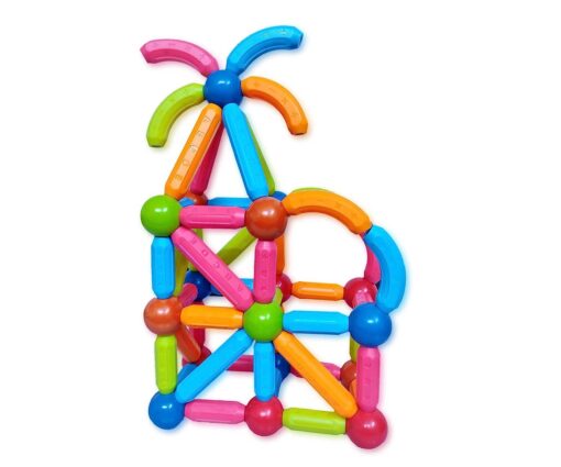 Magplay Roundels Magnetic Toys for Kids - Balls and Stick Constructing Set of 64 Pcs. and Educational Game for Kids - Age 3+ Yrs - Image 6