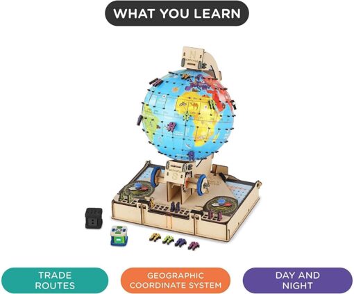 Smartivity Globe Trotters, Augmented Reality Easy Instructions, Experiment, Play, Learn Science Project Kit, Wooden Model Engineering STEM Learning Toy for Kids Ages 8 and Up - Image 3