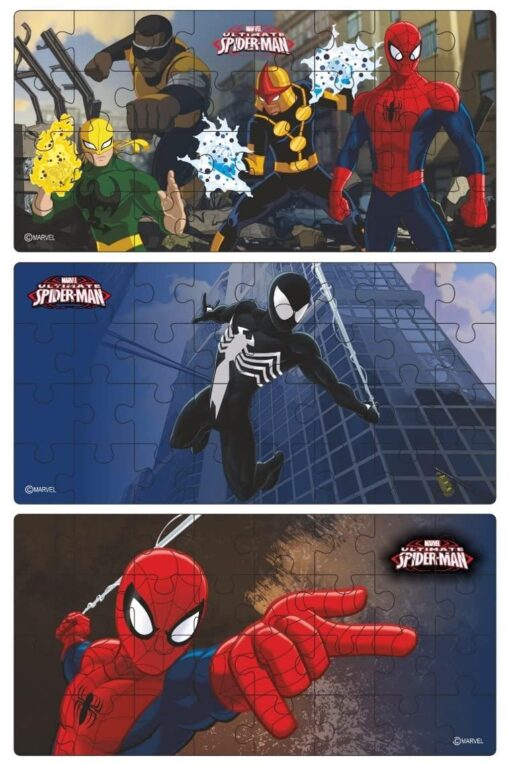 3 in 1 Spiderman Jigsaw Puzzle Game for Age Group 4 Years and Above - 96 Pieces, Multicolor - Image 2