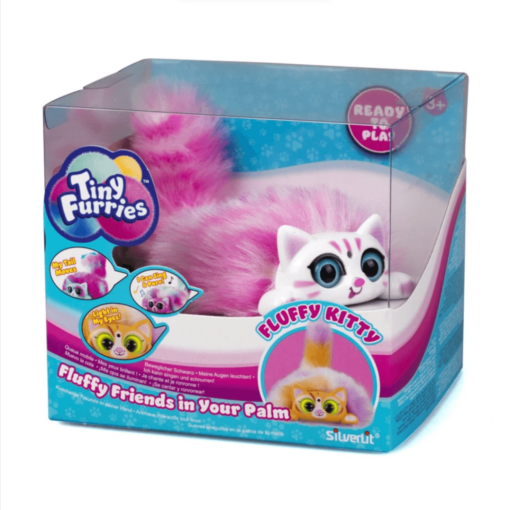 Silverlit Musical Cat Tiny Furries Fluffy Kitty - Cute Musical Cat for Kids with Shining Eyes and Soft Fur, Two Play Modes, Solo and Choir, Talk, Purr, and Make Pleasure Sounds, Perfect Toy for Kids & Toddlers - Image 5