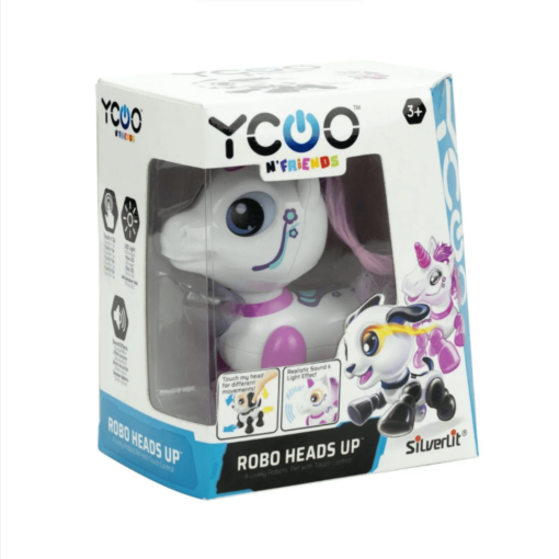 Silverlit Robo Heads Up Unicorn Electronic Robot, Interactive Robot for Kids & Toddler Ages 3 and Up with Music and Bright Led Eyes
