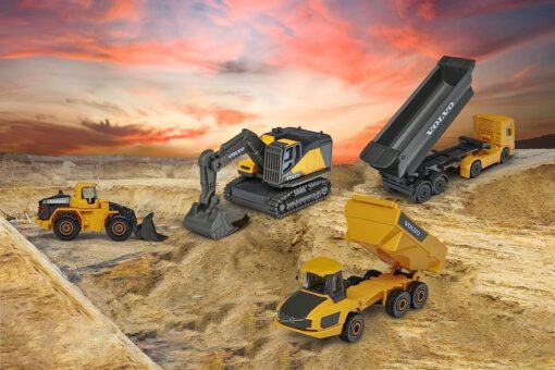 Majorette Volvo Construction Scale Diecast Model Vehicles Giftpack for Kids & Toddlers (4 Piece Box) - Image 2