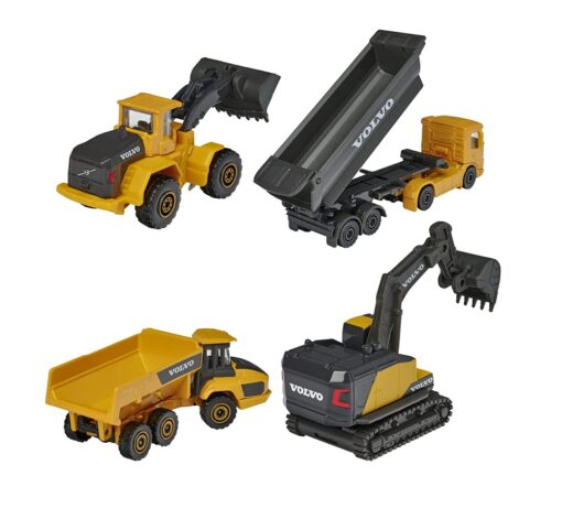 Majorette Volvo Construction Scale Diecast Model Vehicles Giftpack for Kids & Toddlers (4 Piece Box) - Image 3