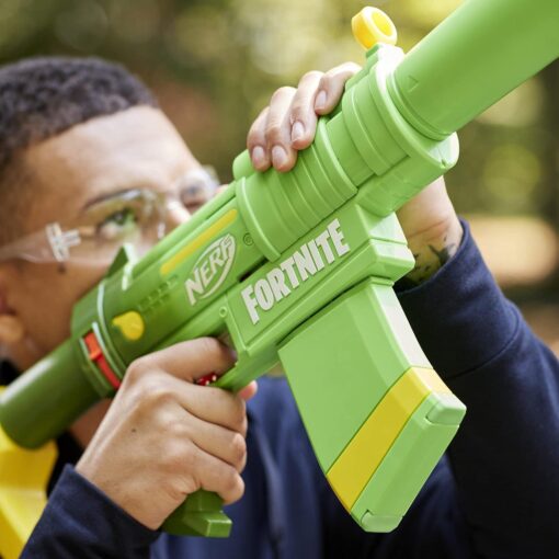 Nerf Fortnite Smg Zesty Elite Dart Blaster for Kids & Toddler - Removable Stock And Barrel, Removable 10-Dart Clip, 10 Official Nerf Elite Darts, Multicolor - Image 8