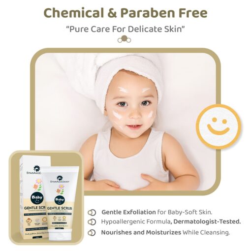 StarAndDaisy Baby Creamy Scrub - Gentle Creamy Scrub for Baby with Real Milk & Oats - 200ML - Image 5