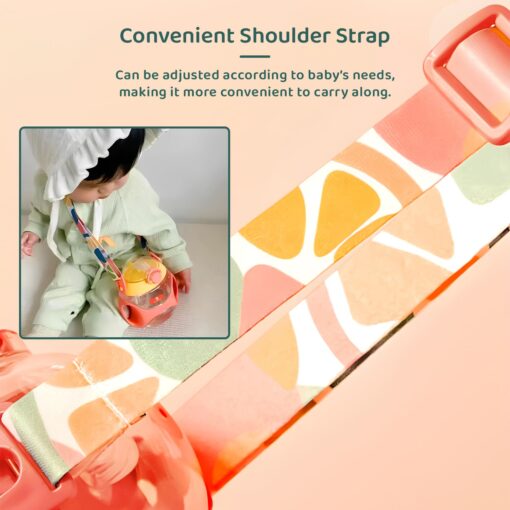 StarAndDaisy Baby Sipper Water Bottle with Soft Straw & Handle with Anti Spill Lock, BPA Free & 360° Water Drinking Kids Bottle - 330ML, Orange - Image 5