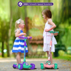 fun time in park with kids glider scooter