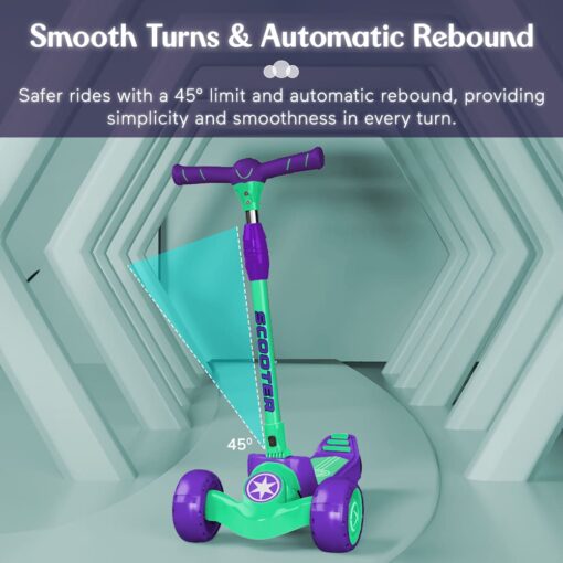 smooth turn automatic rebound kids scooter