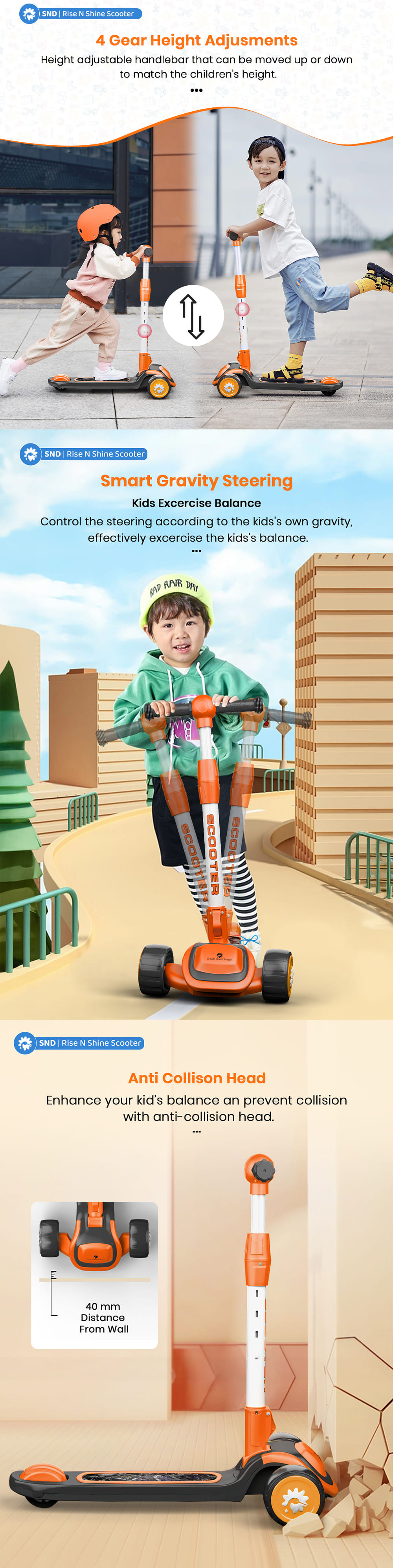 Best Kids scooter rise and shine with music