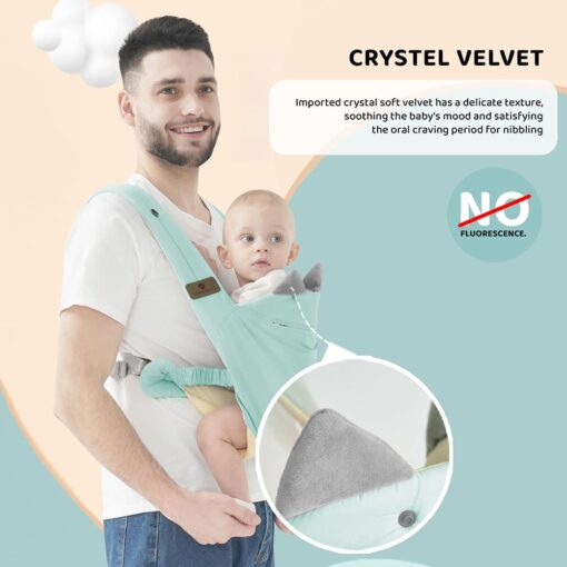 4-in-1 Baby Carrier for Newborn Babies with Breathable Cushion for 0-3 Years Babies (Cyan) – StarAndDaisy - Image 2