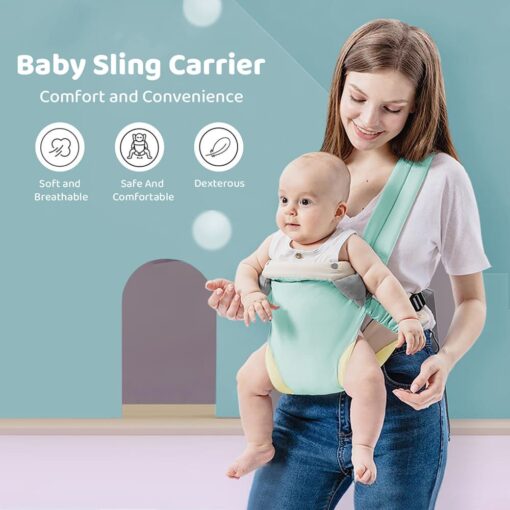 4-in-1 Baby Carrier for Newborn Babies with Breathable Cushion for 0-3 Years Babies (Cyan) – StarAndDaisy - Image 5