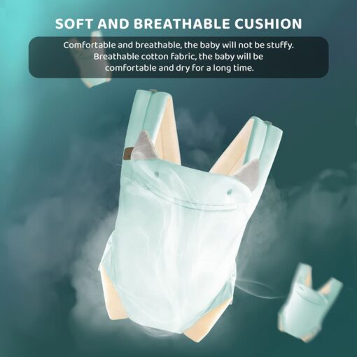 4-in-1 Baby Carrier for Newborn Babies with Breathable Cushion for 0-3 Years Babies (Cyan) – StarAndDaisy - Image 6