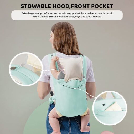 4-in-1 Baby Carrier for Newborn Babies with Breathable Cushion for 0-3 Years Babies (Cyan) – StarAndDaisy - Image 7