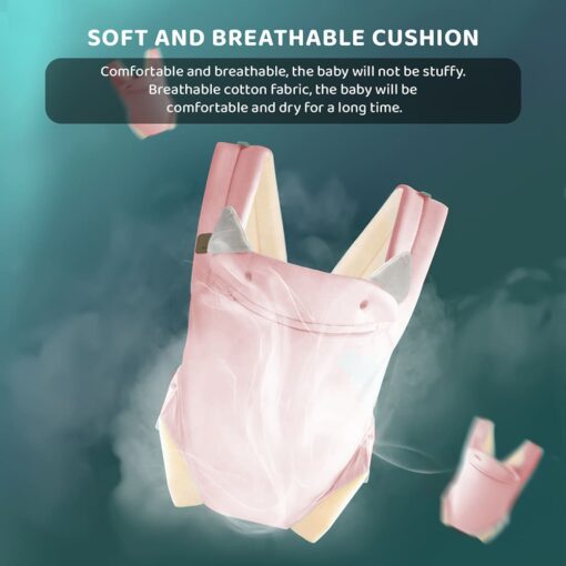 Ergonomic Baby Carrier with Anti Triangle Pad and Breathable Cushion for 0-3 Years Babies (Pink) - StarAndDaisy - Image 6
