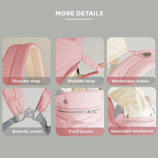 Ergonomic Baby Carrier with Anti Triangle Pad and Breathable Cushion for 0-3 Years Babies (Pink) - StarAndDaisy - Image 9