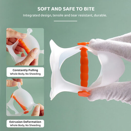 Silicone Hand Teether for Baby with 360° Glove Protection for 0-3 Year Babies (Transparent white) - StarAndDaisy - Image 8