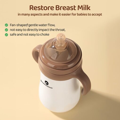StarAndDaisy 2-in-1 First Feed Baby Feeding Bottle and Sippy Cup with Gravity Ball and Handles - 300ML - Image 6