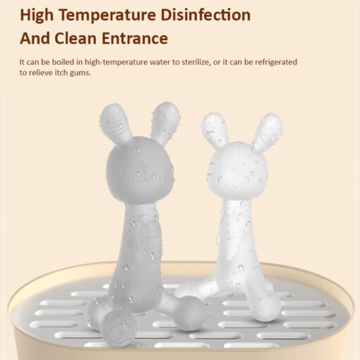 Soft Silicone Baby Teether – Teething Relief and Rubber Rabbit Teething Toy for Babies - StarAndDaisy - Image 5