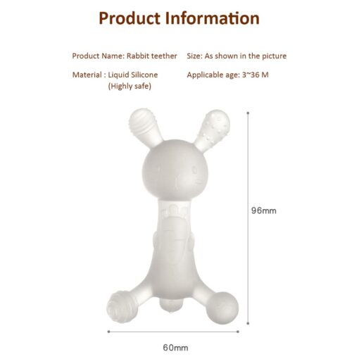 Soft Silicone Baby Teether – Teething Relief and Rubber Rabbit Teething Toy for Babies - StarAndDaisy - Image 7