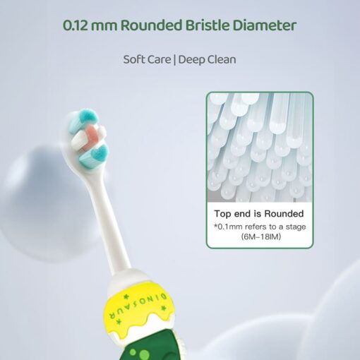 Cute Dino Toothbrush for Kids - Soft Bristle Tooth Brush with Silicone Grip Aged 2 Years and Above - StarAndDaisy - Image 7