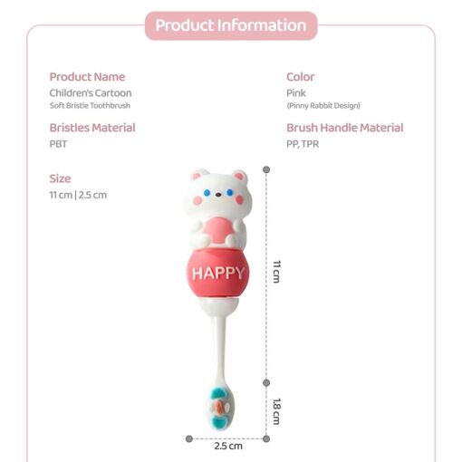 StarAndDaisy Pinny Rabbit Toothbrush for Toddlers & Kids with Ultra Soft Bristle & Silicone Grip - Image 11