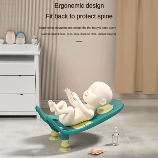StarAndDaisy baby sink with suction cups, Clean Rinse Baby Bather, Folding Wash Butt Portable toilet cleaner cum bather for Home for Newborn - White - Image 3