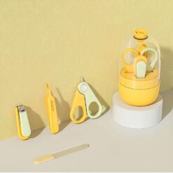 StarAndDaisy Baby Nail Clippers - 4-in-1 Safe Toddlers Nails Kit with Cute Case - Yellow