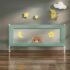 StarAndDaisy Heightened Baby Safety Bed Rail, Safety Guardrails Seamless Connection with Mattress - 1.5m Blue - Friends Print