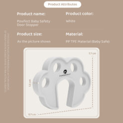 Cat paw child safety door stopper dimension and product specifications