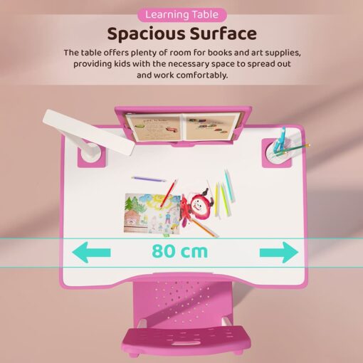 Kids Study Table with Spacious Surface