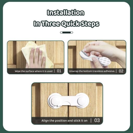 Insatallation guide Wrench style baby door lock