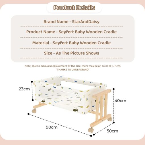 Specification of Baby Sayfert Wooden Cot