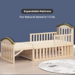 StarAndDaisy Supersoft Mattress For 12-in-1 Wooden Cot For Babies With Washable Zipper Cover