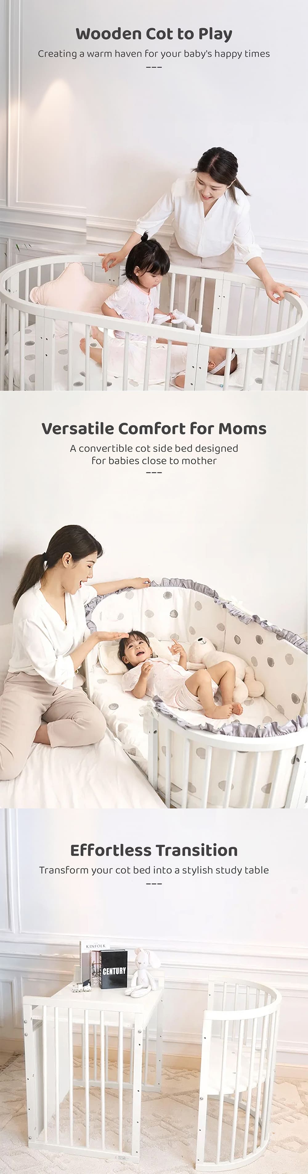 Baby wodden cot