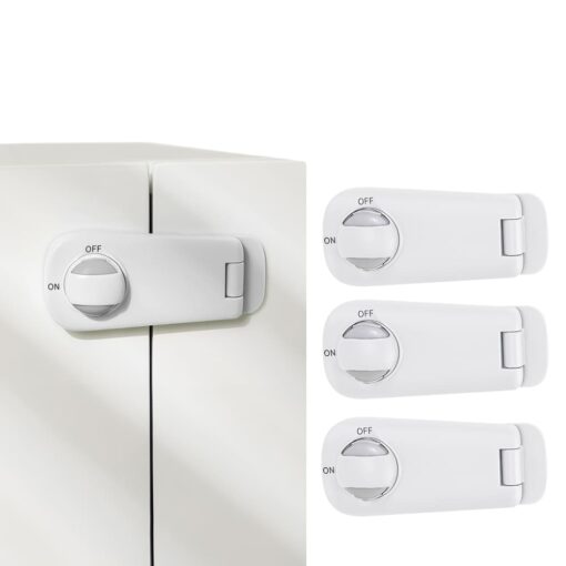StarAndDaisy Anti-open Child Safety Lock & Baby Latch for Door,  Cabinet Sliding Infants Door Lock - Set of 4