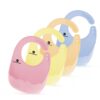 StraAndDaisy Silicone Baby Feeding Bibs with Adjustable Button, Washable and Reusable, Non-Messy, Bibs for Babies - Pack of 4