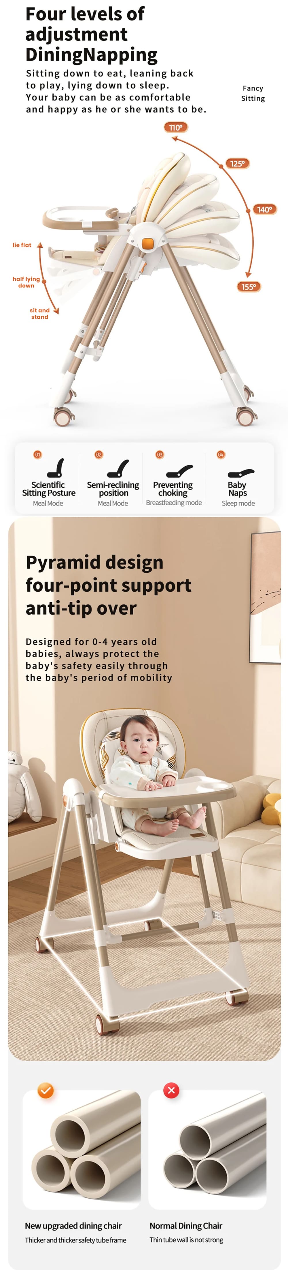 Upgraded Adjutable Baby Rocking Chair