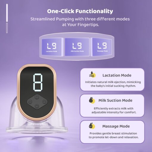 Wearable Breast Pump with One Click Button