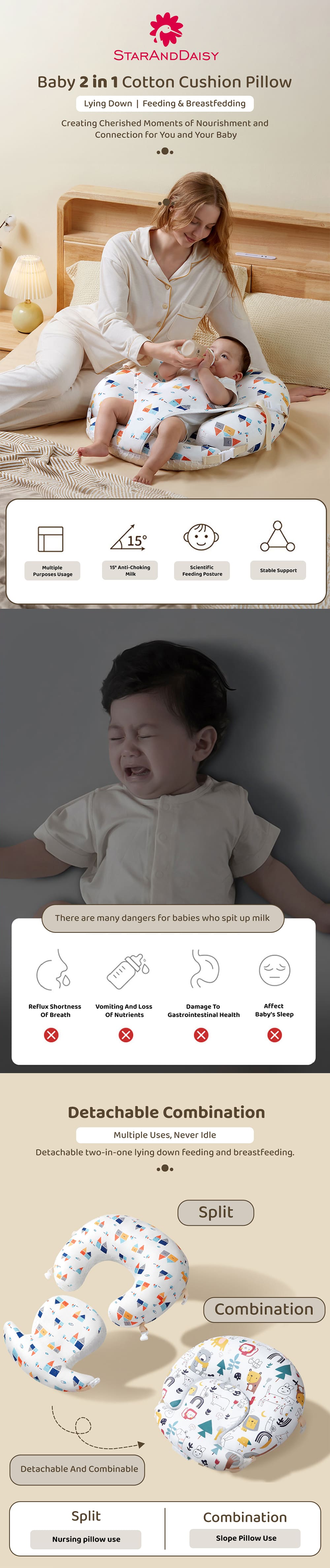2-in-1 Baby Feeding Pillow