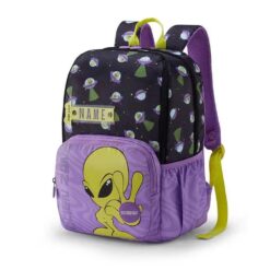 American Tourister  Stylish Kids School Bag With Polyester Fabric, Multiple Organizational Pockets 15 Ltrs - Diddle 3.0 Alien Black
