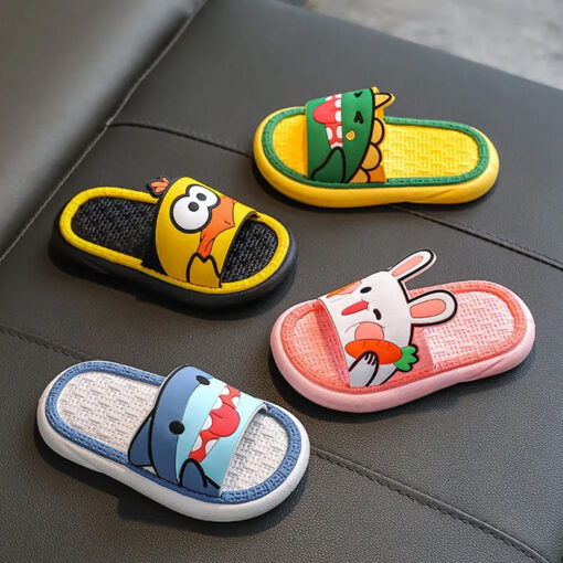 StarAndDaisy Kids Slipper Slip-Ons Flip Flops for Toddlers Soft Non-Slip Durable Flexible - JH-515-BL-YL - Image 3