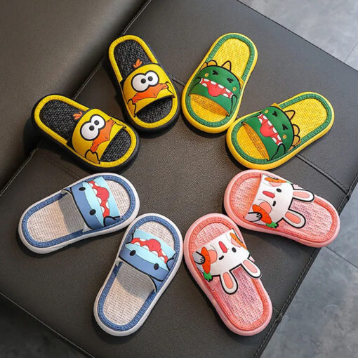 StarAndDaisy Kids Slipper Slip-Ons Flip Flops for Toddlers Soft Non-Slip Durable Flexible - JH-515-BL-YL - Image 4